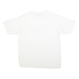 Mens White USA Graphic T-Shirt L Short Sleeve Crew Neck Cotton Blend Casual