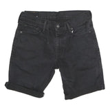 LEVI'S Mens Shorts Black Denim 511 M W30 Casual Cotton Stylish Roll Hem