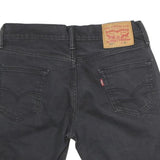 LEVI'S Mens Shorts Black Denim 511 M W30 Casual Cotton Stylish Roll Hem