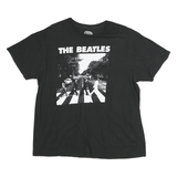 THE BEATLES Mens Black The Beatles Graphic T-Shirt XL Short Sleeve Crew Neck