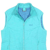 JACK WOLFSKIN Womens Blue Lightweight Quilted Jacket L Polyester Blend Zip