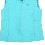 JACK WOLFSKIN Womens Blue Lightweight Quilted Jacket L Polyester Blend Zip