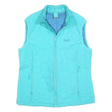 JACK WOLFSKIN Womens Blue Lightweight Quilted Jacket L Polyester Blend Zip