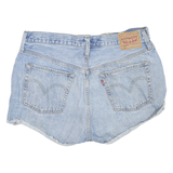 LEVI'S Womens Denim Blue Distressed Cut-Off Shorts M W34 Casual Summer