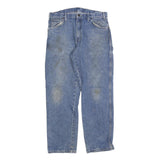 DICKIES Mens Relaxed Blue Denim Jeans W34 L32 Workwear Zip Closure Casual