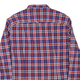 TOMMY HILFIGER Mens Blue & Red Checked Shirt 2XL Cotton Blend Long Sleeve Casual