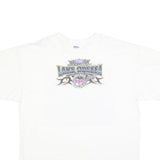 GILDAN Mens White Lake Odessa Michigan Speedway Graphic T-Shirt 2XL Short Sleeve
