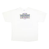 GILDAN Mens White Lake Odessa Michigan Speedway Graphic T-Shirt 2XL Short Sleeve