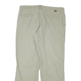 DOCKERS Mens Regular Fit Beige Cotton Blend Trousers W36 L31 Casual Zip