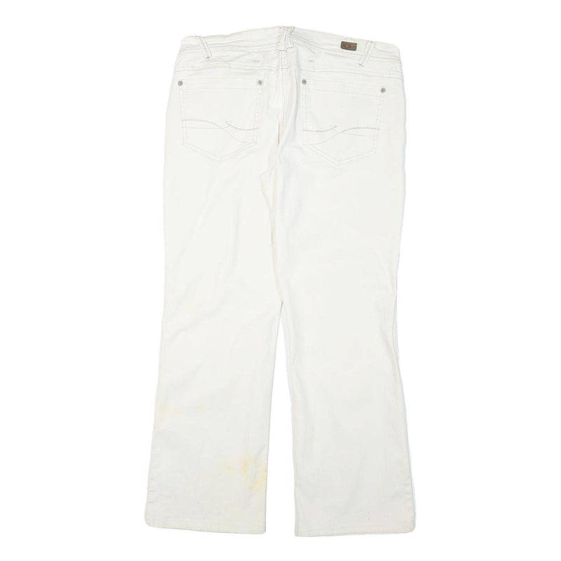 DKNY Womens Jeans White Regular Straight Denim W33 L28 Zip Cotton Blend