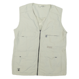 Mens Cream Outdoor Discovery Zip Jacket S Polyester Blend Lightweight Sleeveless