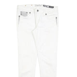 MISS ME Womens Jeans White Slim Skinny Denim W32 L30 Embroidered Pocket
