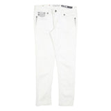 MISS ME Womens Jeans White Slim Skinny Denim W32 L30 Embroidered Pocket