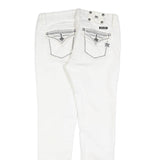 MISS ME Womens Jeans White Slim Skinny Denim W32 L30 Embroidered Pocket