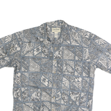 COOKE STREET Mens Blue & White Pattern Cotton Shirt M Hawaiian Casual Summer