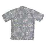 COOKE STREET Mens Blue & White Pattern Cotton Shirt M Hawaiian Casual Summer