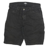 DICKIES Mens Black Casual Cotton Blend Cargo Shorts L W30 Workwear Style