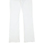 BECCA Womens White Regular Fit Straight Cotton Blend Jeans W30 L34 Zip