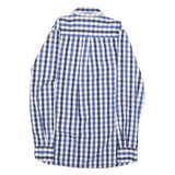 TOMMY HILFIGER Mens Blue & White Check Shirt S Button-Down Collar Long Sleeve