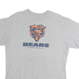 MAJESTIC Mens Grey Bears Football T-Shirt L Short Sleeve Crew Neck Cotton Casual