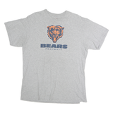 MAJESTIC Mens Grey Bears Football T-Shirt L Short Sleeve Crew Neck Cotton Casual