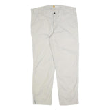 CARHARTT Mens Beige Relaxed Jeans Cotton Blend W38 L32 Workwear Zip Closure