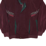 MEINAZY Mens Maroon & Green Classic Jacket M Polyester Blend Embroidered Unique