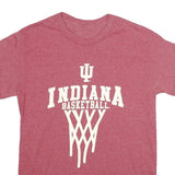 Mens Red Indiana Basketball Graphic T-Shirt M Short Sleeve Crew Neck Printed