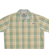 WRANGLER Mens Green & Beige Check Shirt XL Cotton Blend Casual Relaxed Fit