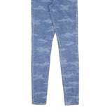 LEVI'S Womens Slim Blue Skinny Denim Light W26 L30 Camouflage Print Jeans
