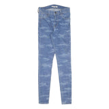 LEVI'S Womens Slim Blue Skinny Denim Light W26 L30 Camouflage Print Jeans