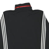 ADIDAS Mens Black White Polyester Blend Track Jacket L Zip Sport Retro
