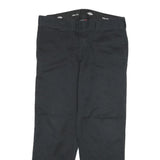 DICKIES Mens Cotton Blend Black Slim Straight Trousers W27 L28 Workwear