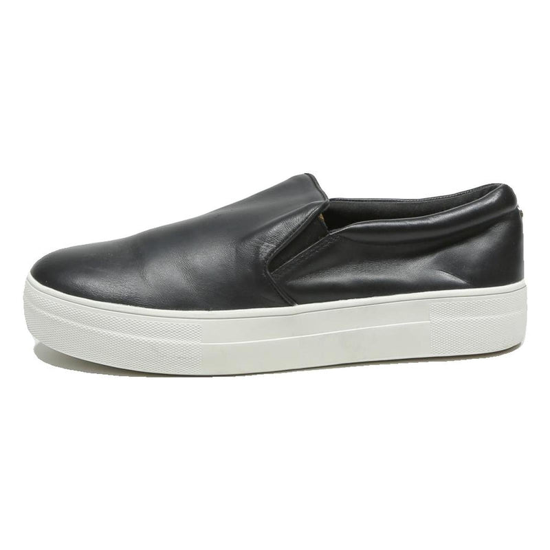 STEVE MADDEN Gills Womens Black Leather Slip On Trainers UK 7 Casual Comfort