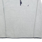 NAUTICA Mens Grey & Navy Colourblock Plain Quarter Zip Pullover Jumper L Casual