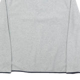 NAUTICA Mens Grey & Navy Colourblock Plain Quarter Zip Pullover Jumper L Casual