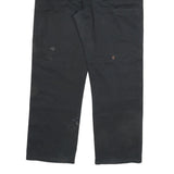 DICKIES Mens Black Regular Fit Straight Leg Cotton Blend Trousers W38 L30