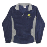 CHASE AUTHENTICS Womens Navy & Grey Sports Jumper Polyester 1/4 Zip Pullover L