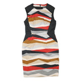 PHASE EIGHT Womens Multicolour Fit & Flare Woven Sleeveless Knee Length Dress UK