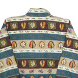 ALFRED DUNNER Mens Multicolour Fleece Jacket L Polyester Leaf Pattern Zip