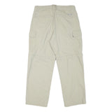 COLUMBIA Mens Cotton Blend Relaxed Cargo Trousers Beige W32 L27 Outdoor Utility