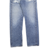 LEVI'S Mens Regular Fit Blue Denim Jeans W26 L28 Distressed Button Closure