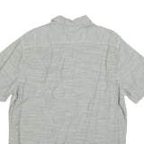 WOOLRICH Mens Grey Cotton Blend Short Sleeve Shirt L Casual Lightweight