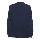 MASSIMO DUTTI Womens Navy Blue Jacket S Viscose Button Plain Stylish Elegant