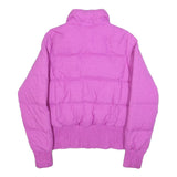 NIKE Womens Purple Zip Up Polyester Puffer Jacket M Lightweight Outerwear