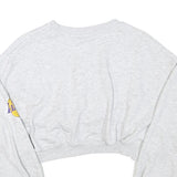 NBA Womens Grey Los Angeles Lakers Crew Neck XS Cropped Cotton Sweatshirt