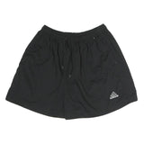 ADIDAS Mens Black Sports Shorts M W28 Polyester Drawstring Casual Athletic
