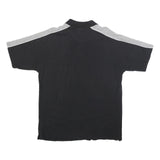 UMBRO Mens Black & Grey Cotton Blend Short Sleeve Polo Shirt L Sports Casual