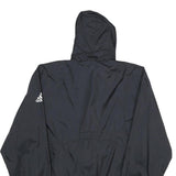 ADIDAS Mens Black Nylon Hoodie Jacket S Plain Sports Training Lightweight Zip