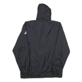 ADIDAS Mens Black Nylon Hoodie Jacket S Plain Sports Training Lightweight Zip
